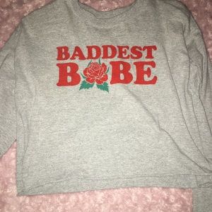 Cute Long Sleeve Crop Top